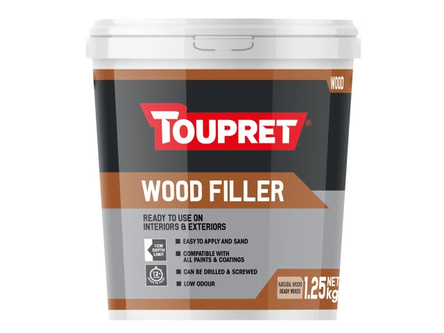 Toupret Ready Mix Wood Filler Natural Wood 1.25kg