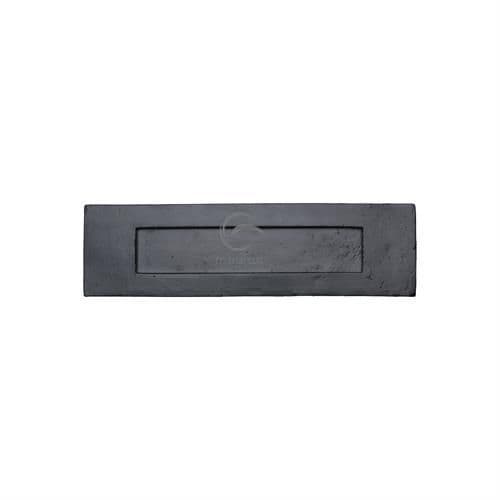 M.Marcus Black Iron Letterplate 13 1/2" X 3" Matt Black