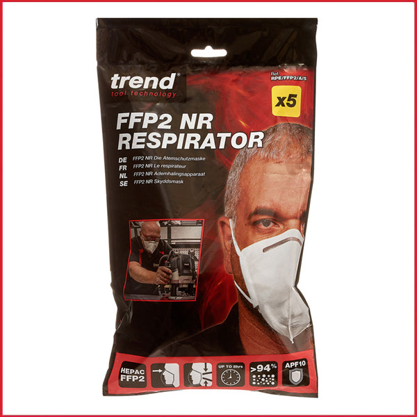 Trend RPE/FFP2/A/5 FFP2 HEPAC Filter Mask 5 Pack