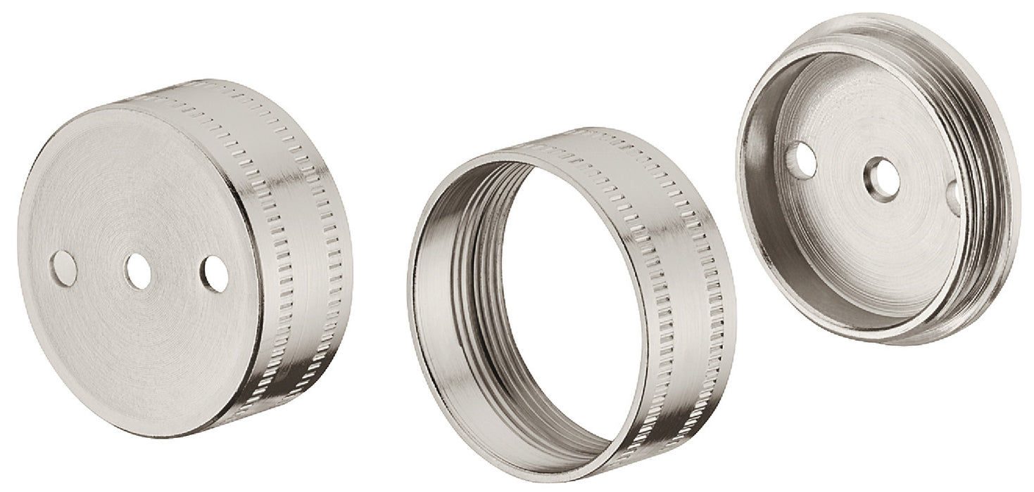 Rail End Support, for use with Ø 25 mm Wardrobe RailsBrass, Nickel plated finish Rail End Support, for use with Ø 25 mm Wardrobe RailsBrass, Nickel plated finish