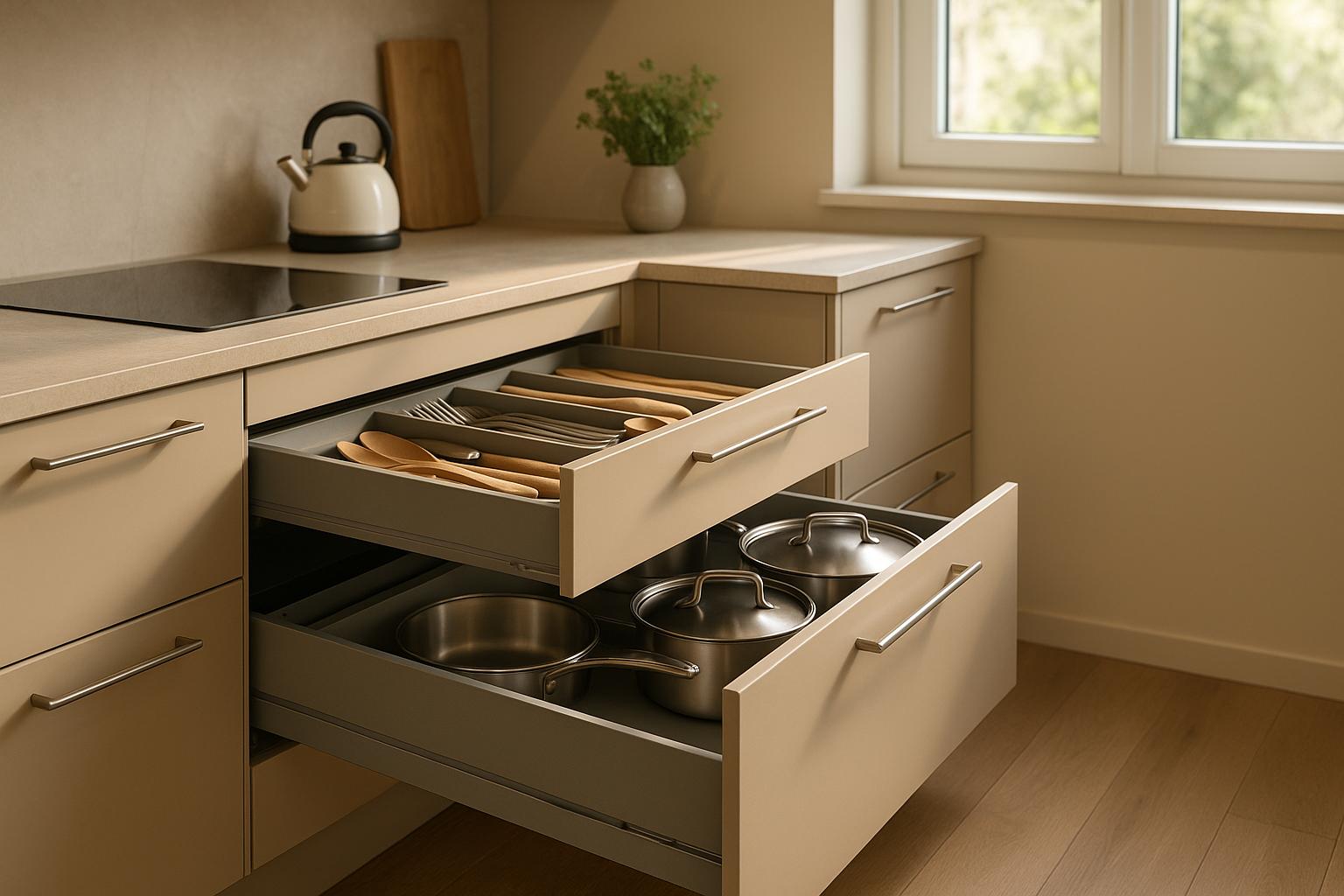 Maximise Kitchen Space with Smooth-Gliding Drawer Runners