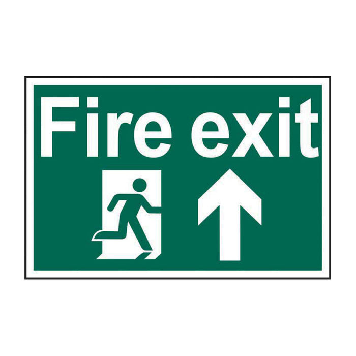 Fire Exit Running Man - Self Adhesive Rigid Polypropylene 300 x 200mm