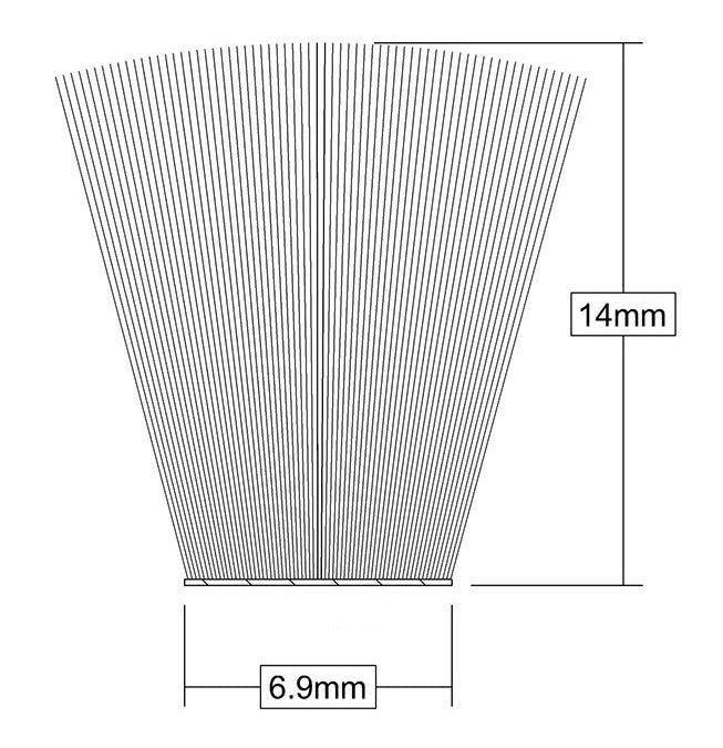 Stormguard 6.9mm x 14mm Grey Brush Pile Without Fin