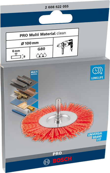 Bosch PRO Multi Material Clean Wire Wheel Straight Shank