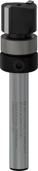 Bosch PRO Router Bit Top Bearing Flush Trim, Ø 1/2″ x L 3/8″, Shank 1/4″