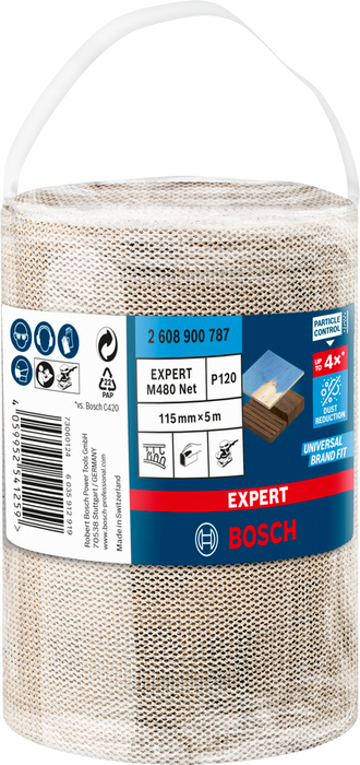 Bosch EXPERT M480 Sanding Net Roll 115mm x 5m