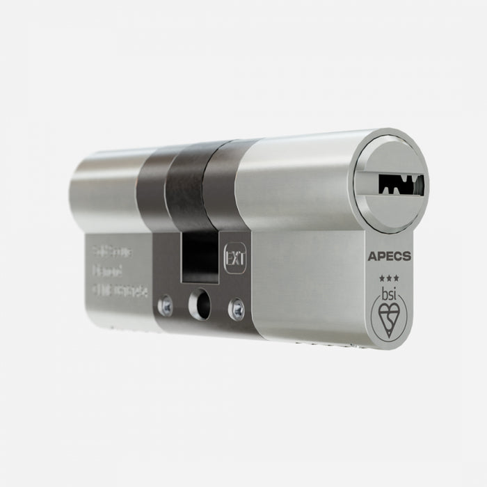 APECS AP BSI 3 Star 70mm Double Euro Cylinder Satin Nickel