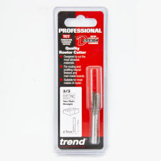 Trend 3/3 x 1/4" 7mm Diameter x 19mm Two Flute Cutter
