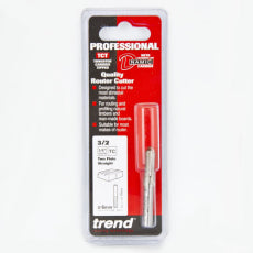Trend 3/2 x 1/4" 6mm Diameter x 16mm Two Flute Router Cutter