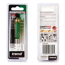 Trend Craft C196 x 1/2" 12.7mm x 38.1mm Bearing Guided Trimmer Bit