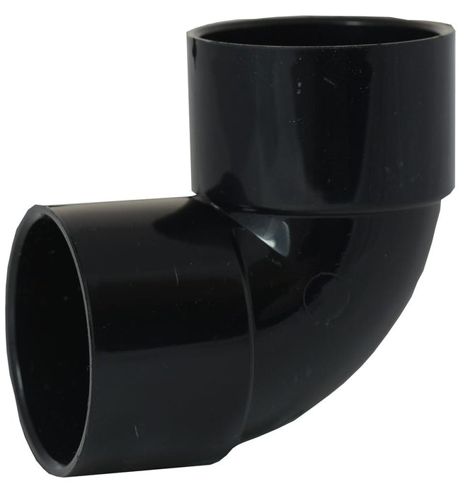UPVC Solvent Weld 90deg Knuckle Bend Black