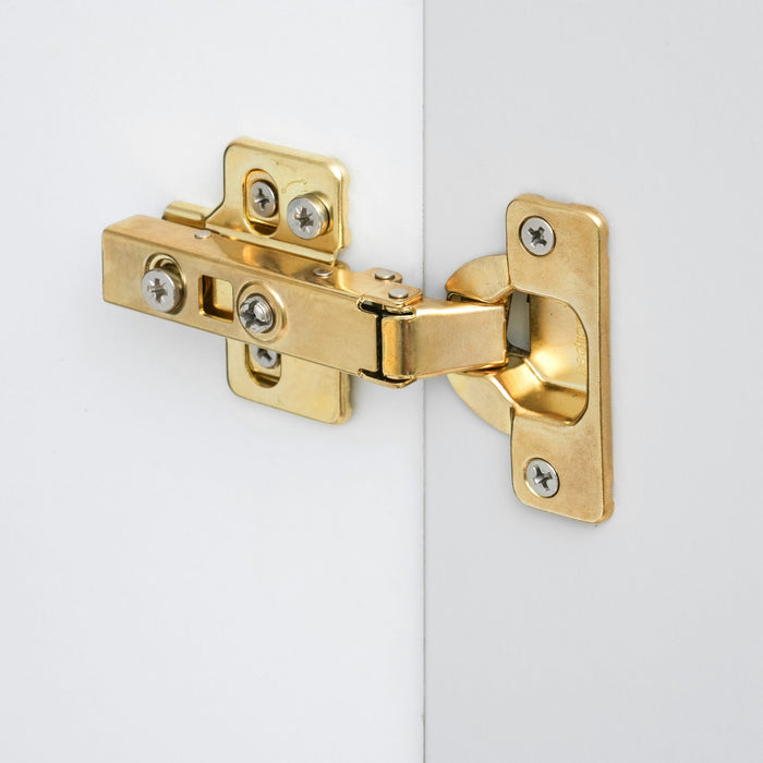 Eclipse Satin Brass 3D Adjustable Cabinet Soft Close Hinge 105 Degree