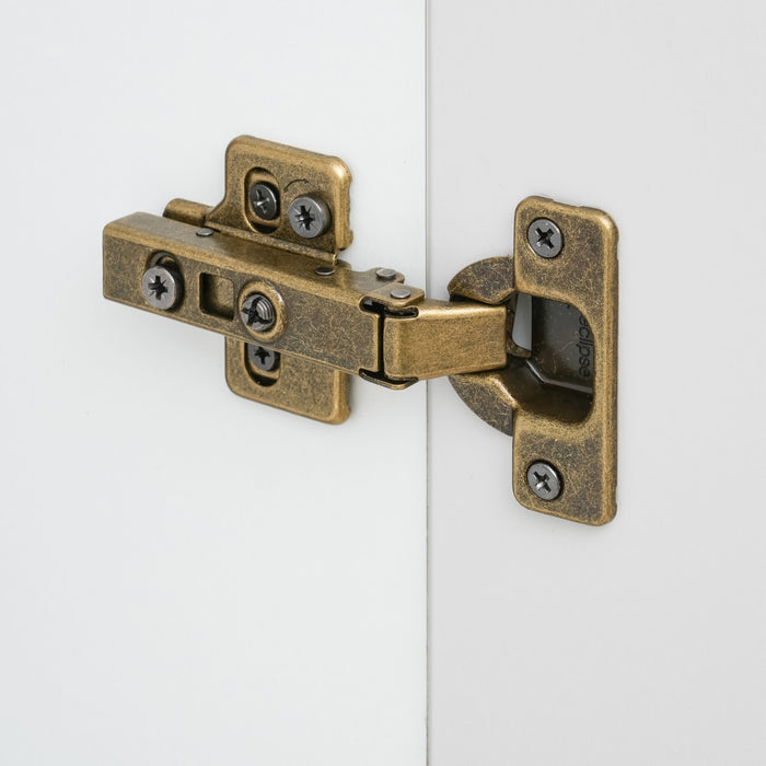 Eclipse Aged Brass 3D Adjustable Cabinet Soft Close Hinge 105 Degree