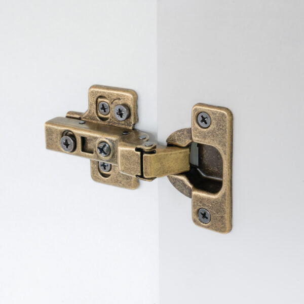 Eclipse Aged Brass 3D Adjustable Cabinet Soft Close Hinge 105 Degree