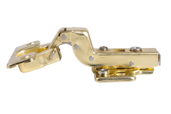 Eclipse Satin Brass 3D Adjustable Cabinet Soft Close Hinge 105 Degree