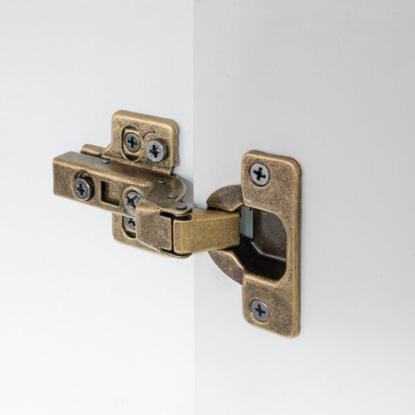 Eclipse Aged Brass 3D Adjustable Cabinet Soft Close Hinge 105 Degree