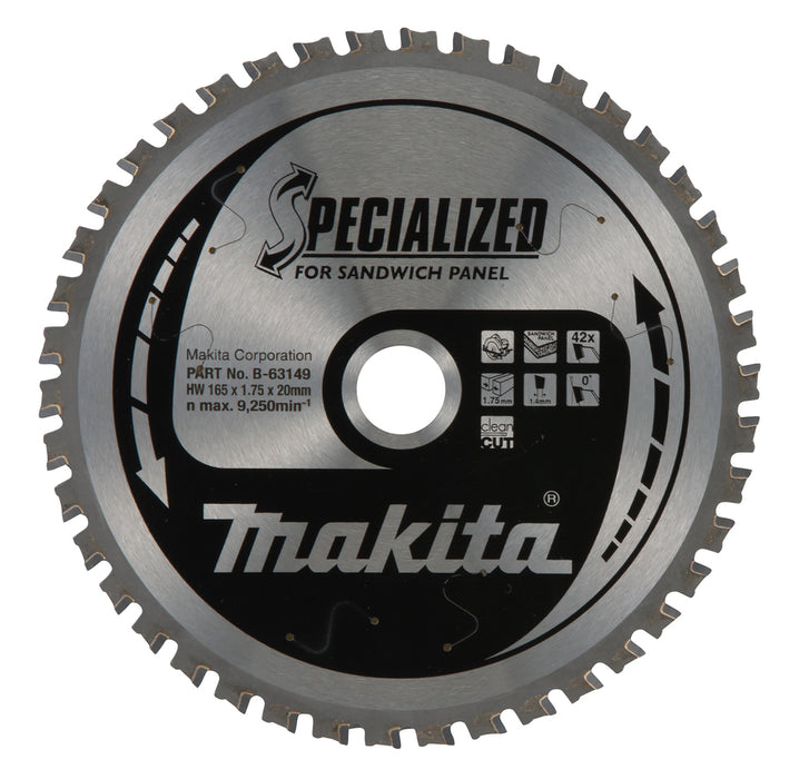 Makita B-63149 Circular Saw Blade Specialized T.C.T 165x20x42T