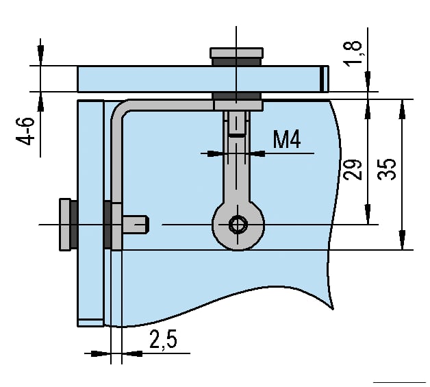 Bohle 3-sided Glass Corner Connector