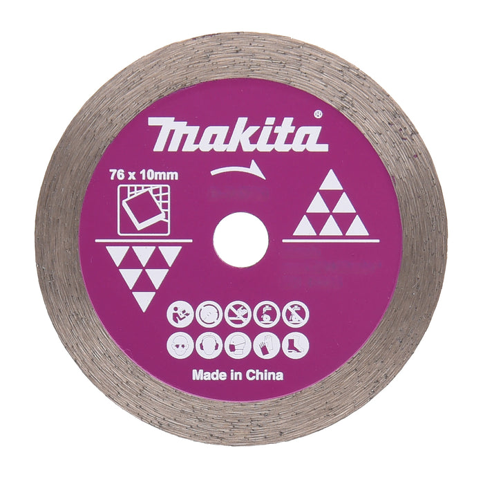 Makita 76mm Continuous Diamond Wheel 10mm Bore (D-77263)