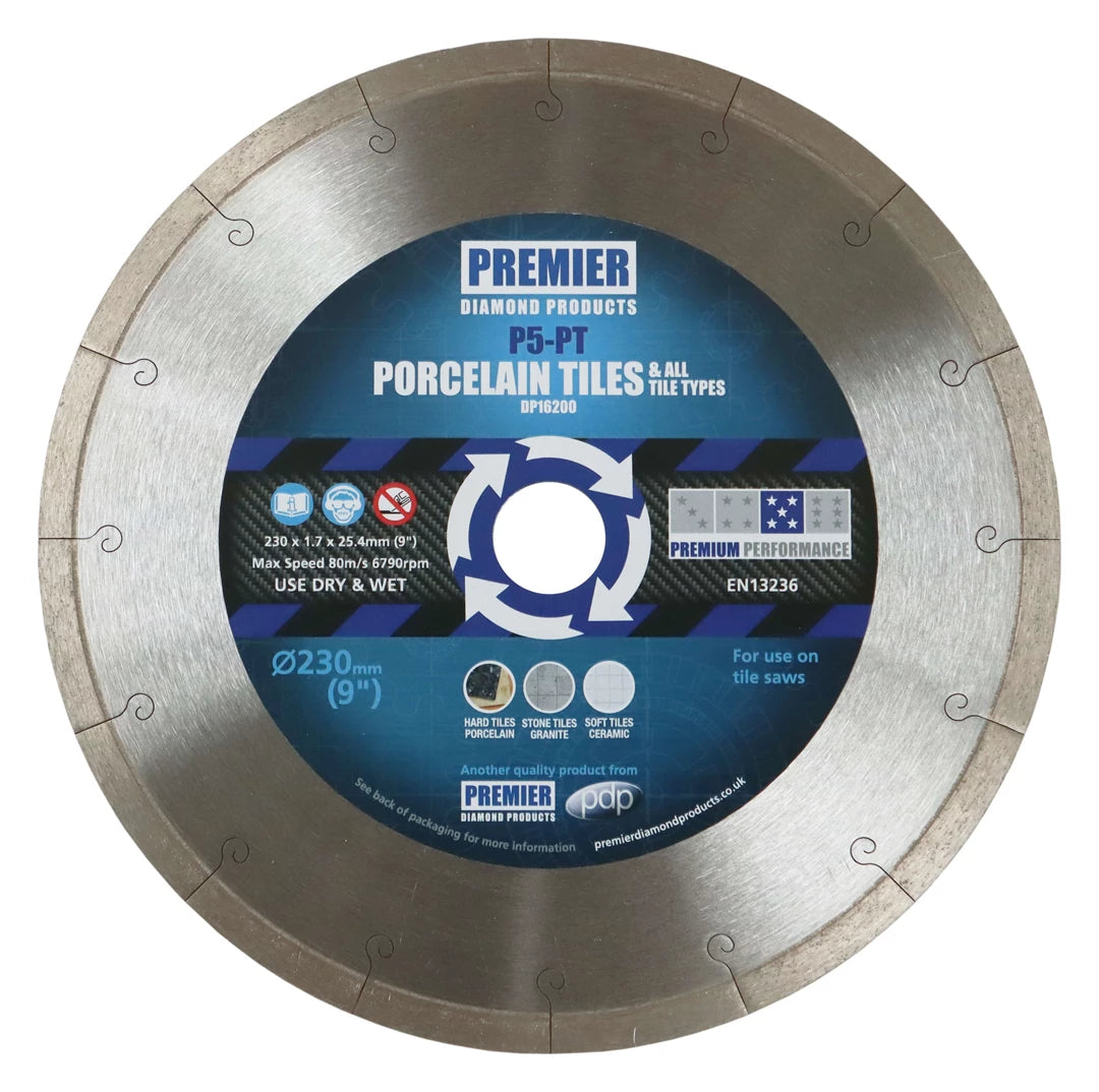 PDP P6-PT 115x14x10x222mm Porcelain Cutting Diamond Blade — Neasden ...