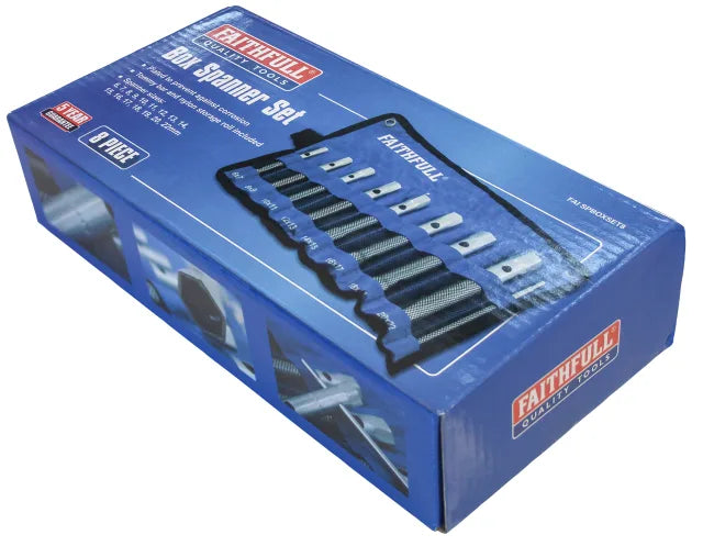 Faithfull Box Spanner Set, 8 Piece