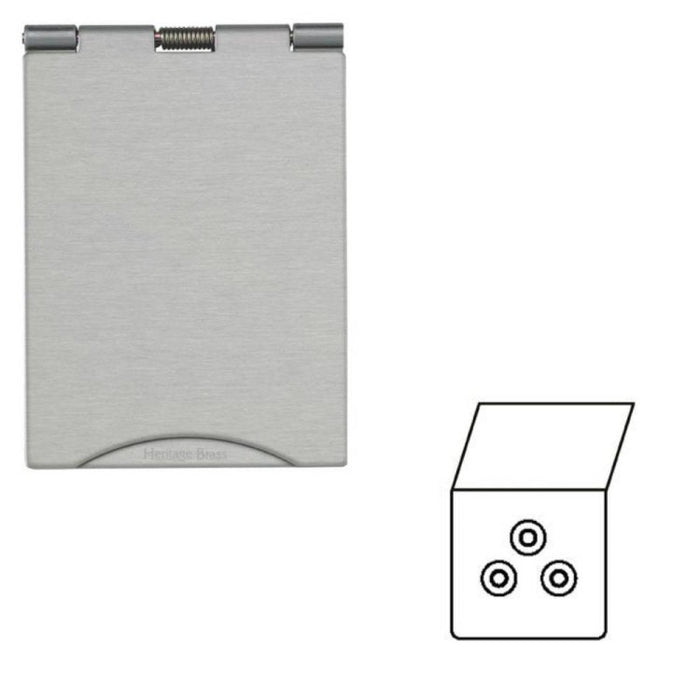 Elite Floor Socket Range Satin Chrome Single Floor Socket Unswitched (5 Amp)