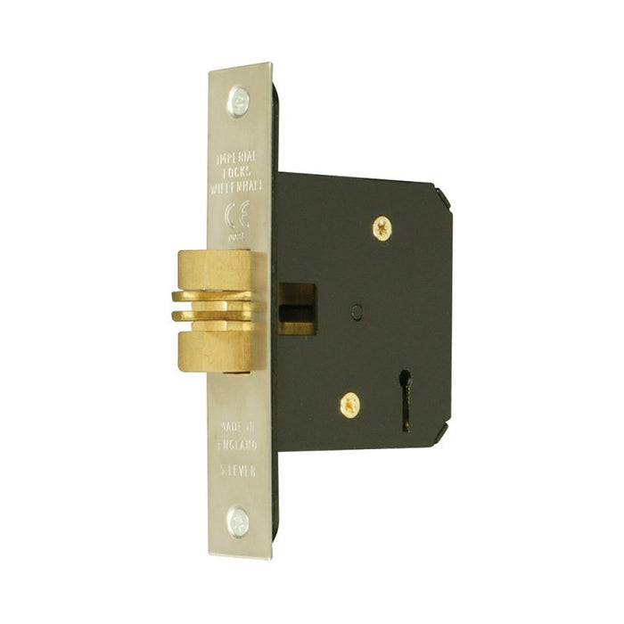 G5006 5 Lever Mortice Sliding Door Lock SSS 76mm