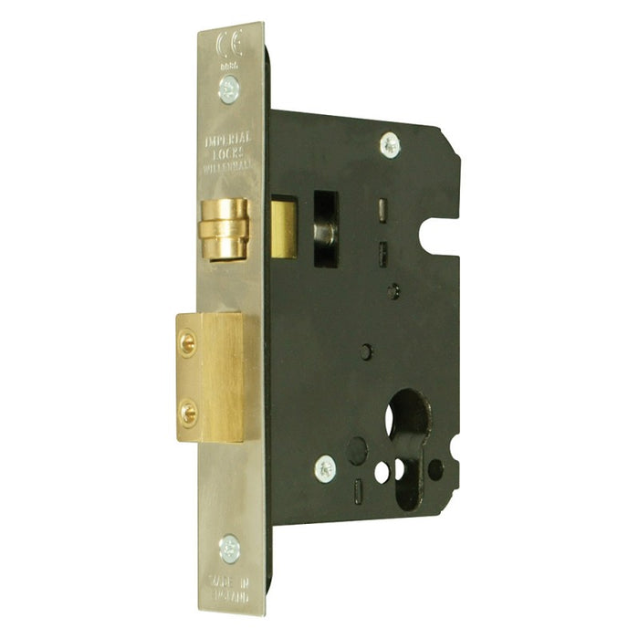 G7072 Euro-Profile Cylinder Mortice Heavy Duty Roller Bolt Deadbolt SSS 76mm