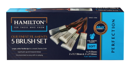 Hamilton Perfection MaxStroke™ Flat Brushes – 5 Pack