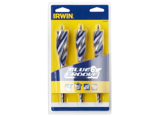 Irwin Blue Groove 6X Wood Drill Bit Set, 3 Piece