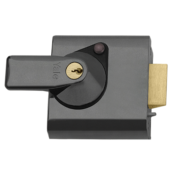 Yale PBS1 Auto Deadlocking Nightlatch Grey/Polished Brass