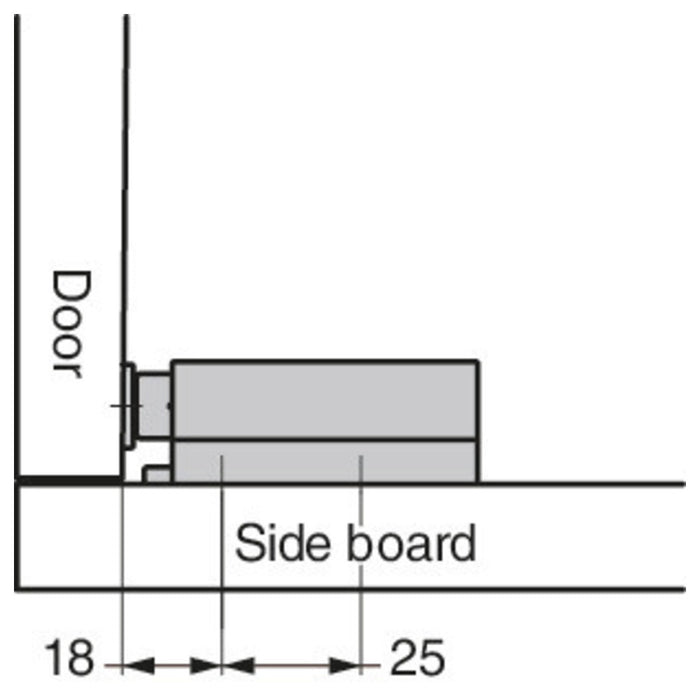 Sugatsune ML-ZN80-BL Heavy Duty Magnetic Touch Latch