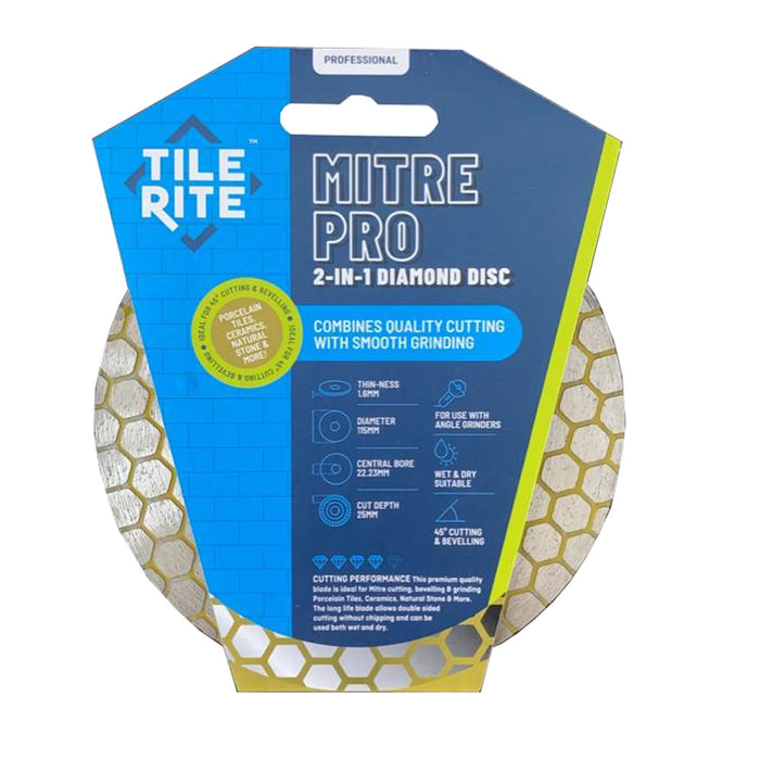 Tilerite Mitre Pro 115x22.23mm 2-in-1 Diamond Disc