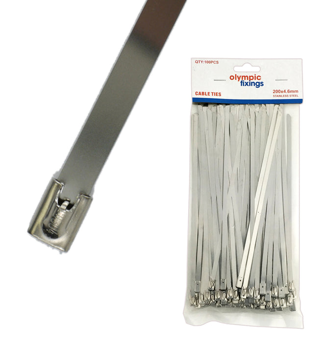 Stainless Steel Cable Ties (100)