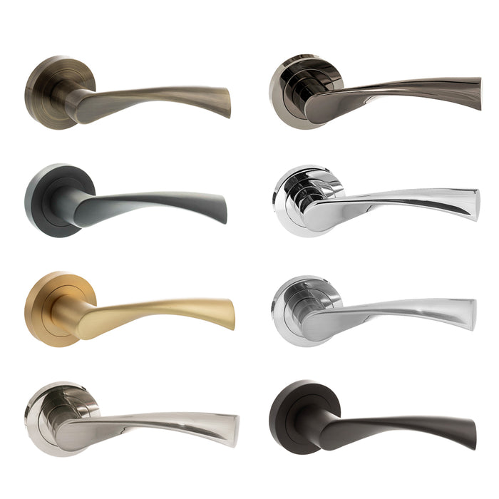 STATUS Colorado Lever Door Handle On Round Rose