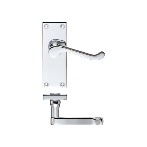 Project Victorian scroll lever on 150x40mm backplate Polished Chrome
