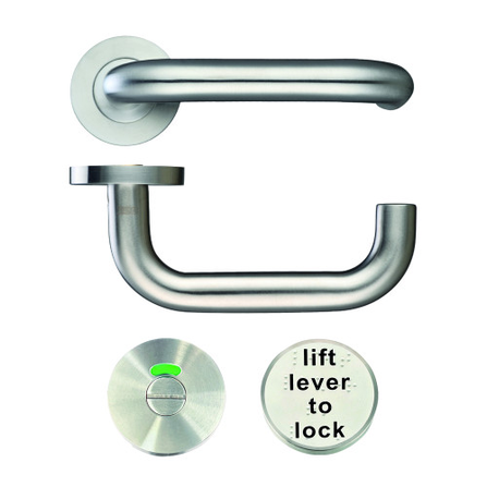 ZOO Accessible Lift To Lock Toilet Lock Satin Stainless Steel