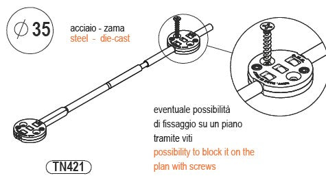Sugatsune TN421.2010.25.CNF 2m Heavy Duty Straightener Bar