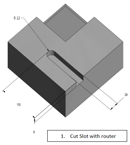 FB110 110mm Flush Bolt SSS