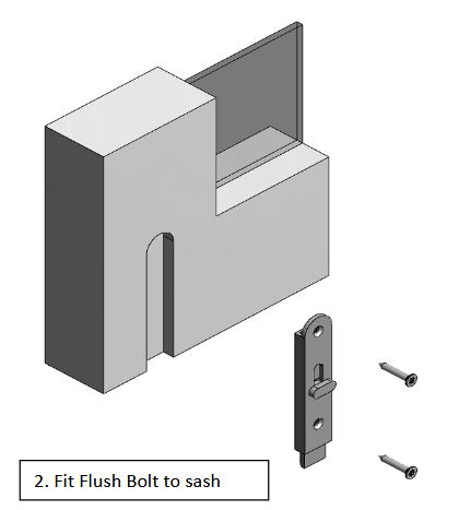 FB110 110mm Flush Bolt SSS