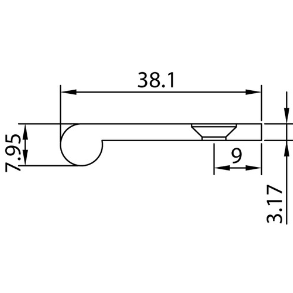 Simonwerk 0012-100-UK502 100mm Edge Pull PBL - CLEARANCE!!!