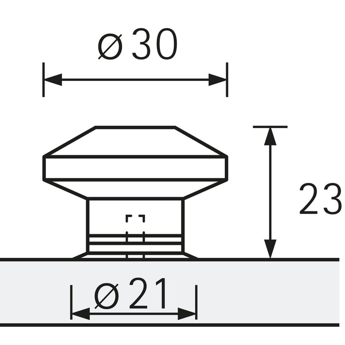 Hettich ProDecor Spalatum 30mm Diameter Cabinet Knob SSS