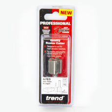 Trend 4/63 x 1/4" TC 20mm Diameter x 20mm Two Flute Router Cutter