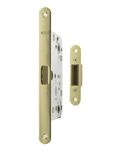 Magnetic Bathroom Lock 60mm Backset Satin Chrome