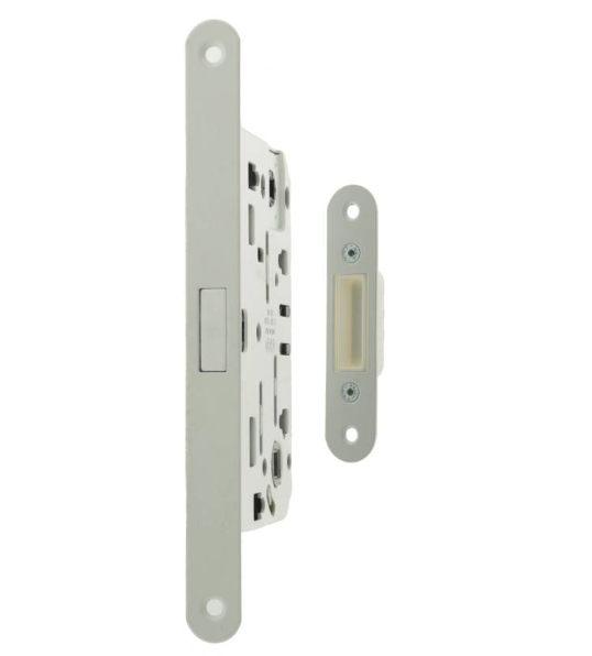 Magnetic Bathroom Lock 60mm Backset Satin Chrome