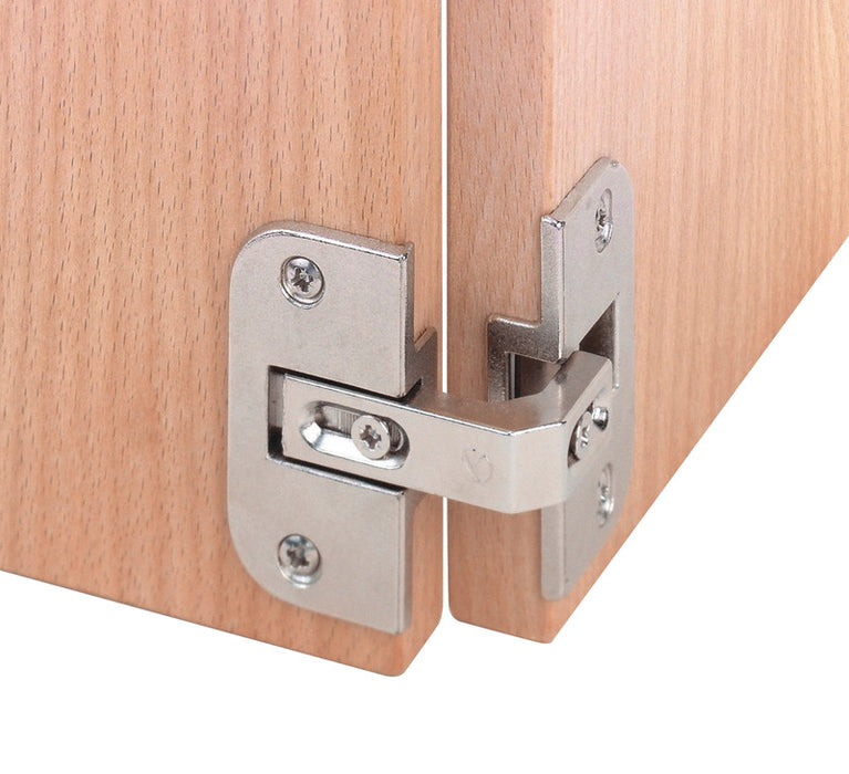 Hafele 343.90.710 Pie-Cut Corner Hinge, 78°, Zinc Die-Cast