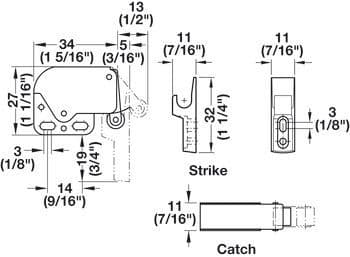 Automatic Mini Tip Spring Catch