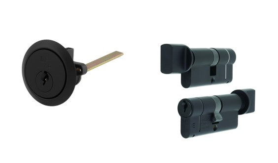 MPX6 Euro Thumb Turn Cylinder And Rim Cylinder Keyed Alike Pair
