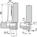 Blum 71B9550 95d Integrated Blumotion Clip On Full Overlay Hinge 25-32mm Door