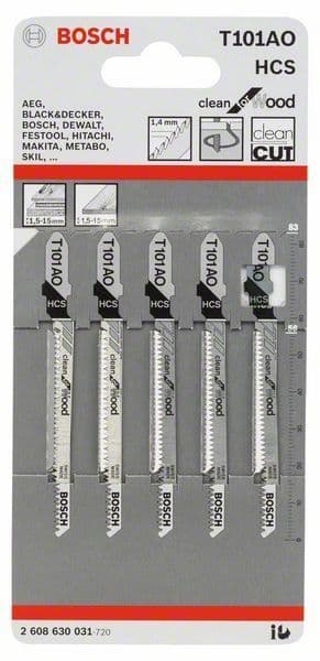 Bosch T101AO Clean Wood Jigsaw Blade For Curve Cut (5)